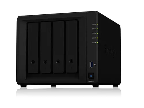 Best NAS for Home Surveillance - Synology 4 Bay NAS DiskStation DS418
