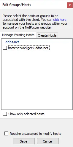 Dynamic DNS - 9 - Select Host